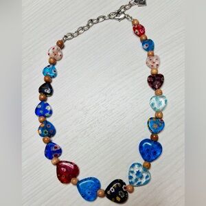 Anthropologie Dannijo Bianca Glass Heart Necklace